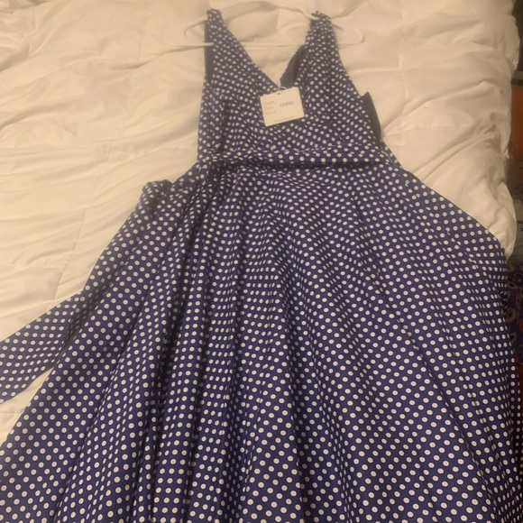 Modcloth Dresses & Skirts - Blue and white polka dot retro style dress